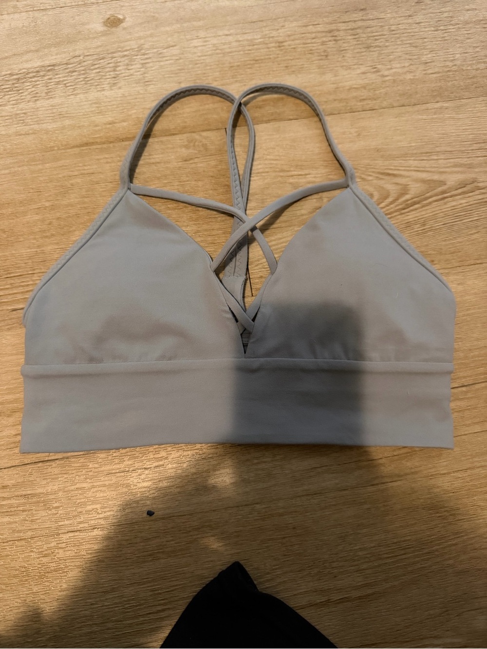 lululemon athletica Light Gray Strappy Sports Bra